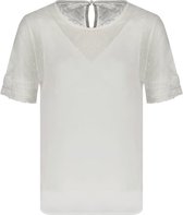 DEELUXE Top met korte mouwen van kant VICKY Off White