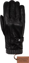 Schwartz & von Halen Leren Handschoenen voor Heren Rex met geweven wollen voering Premium Handschoenen Designed in Amsterdam Leer 100% Geitenleer - Zwart maat 9/M - met giftbox, opbergzakje &