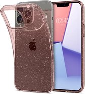 Transparant hoesje van Spigen - TPU Backcover - iPhone 13 Pro Max - Liquid Crystal - Pink Glitter
