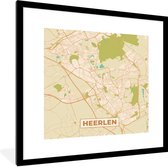 Fotolijst incl. Poster - Kaart - Heerlen - Vintage - 40x40 cm - Posterlijst