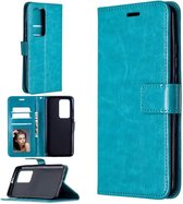 Portemonnee Book Case Hoesje Geschikt voor: Huawei P Smart 2021 -  turquoise