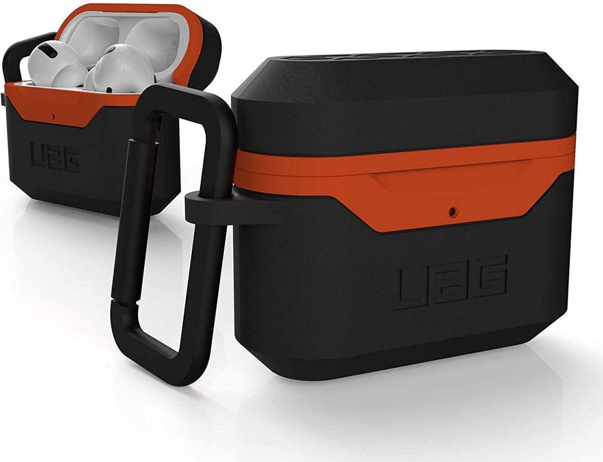 Urban Armor Gear Apple AirPods Pro Hoesje Hard Case Zwart Oranje
