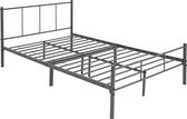 ML-Design metalen bed antraciet, 120x200 cm, gemaakt van stalen frame met poedercoating