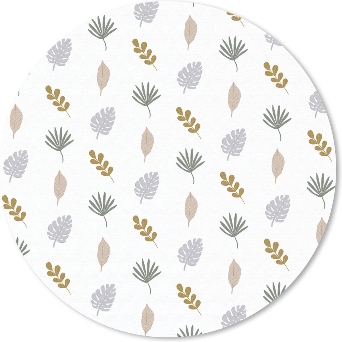 Muismat rond 20x20 cm - Mousepad Natuur - Patronen - Bladeren - Ronde muismatten