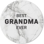 Muismat - Mousepad - Rond - Oma - Quotes - Best grandma ever - Spreuken - 30x30 cm - Ronde muismat