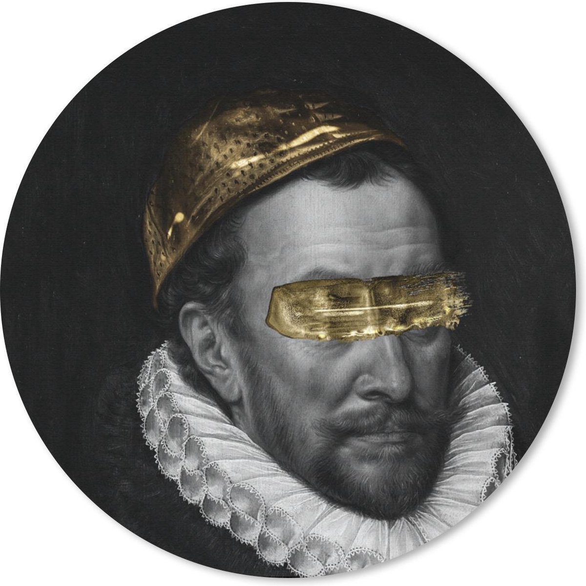 Muismat rond 30x30 cm - Mousepad Willem van Oranje - Kunst - Verf - Ronde muismatten