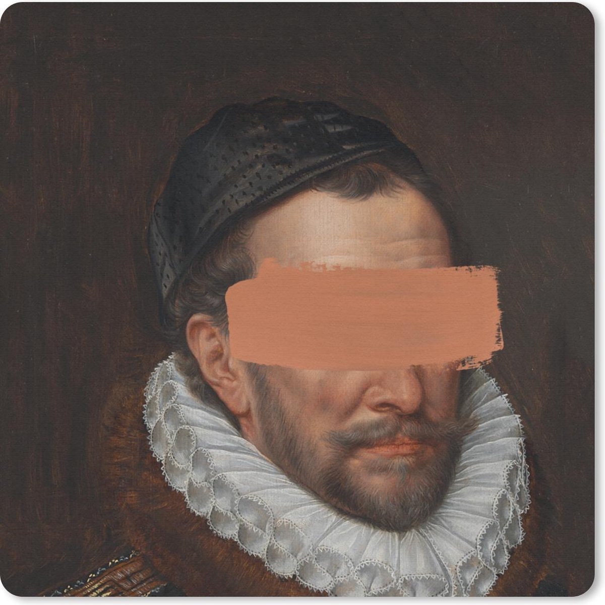 Muismat 20x20 cm - Mousepad Willem van Oranje - Kunst - Verf - Muismatten