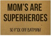 Beezonder wenskaart - wenskaart - Mama is mijn superheld - gerecycled papier