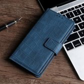 Huid Voel Krokodil Textuur Magnetische Sluiting Horizontale Flip PU Lederen Case met Houder & Kaartsleuven & Portemonnee Voor OPPO Realme 7 Pro (Blauw)