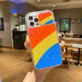 Sliding Camera Cover Design Rainbow Epoxy TPU + PC Shockproof Case voor iPhone 13 (Regenboogpatroon 6)