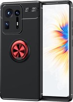 Voor Xiaomi Mix 4 metalen ringhouder 360 graden roterende TPU-hoes (zwart + rood)