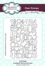 Creative Expressions Clear stamp - Achtergrond met cijfers - A6