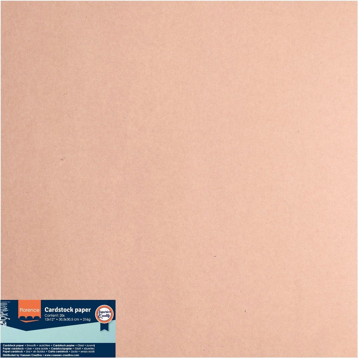 Florence • Cardstock Paper Smooth 30,5x30,5cm Kraft light