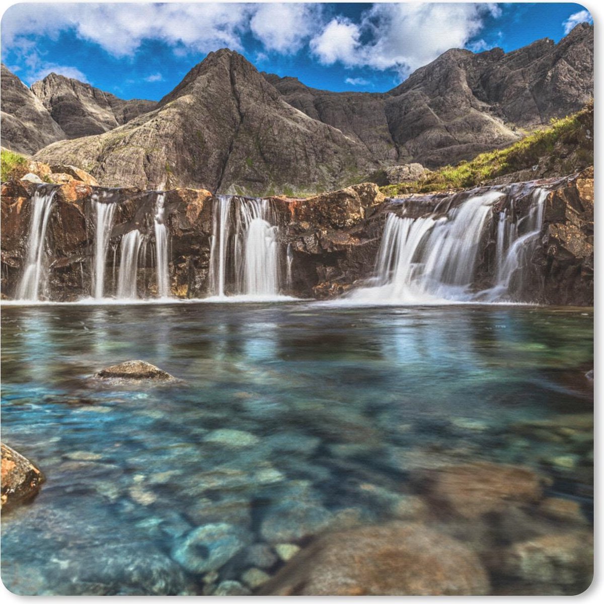 Muismat 30x30 cm - Mousepad Fairy pool in Schotland - Muismatten