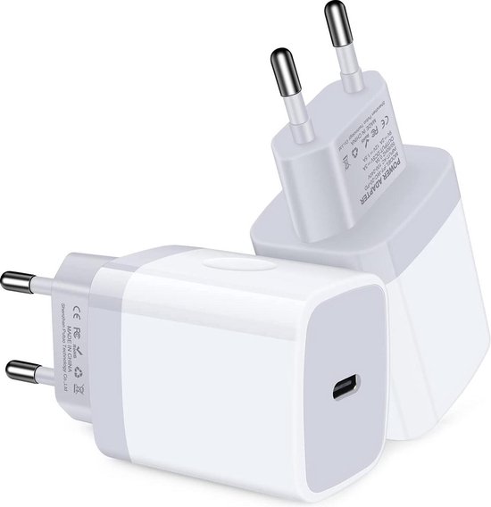 USB C-adapter- Oplader - snelle lader Stroomadapter Type C-wandladers voor  iPhone 12... | bol.com
