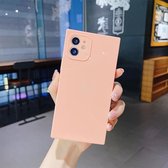 Effen kleur vierkant zacht TPU schokbestendig hoesje voor iPhone 11 (roze)