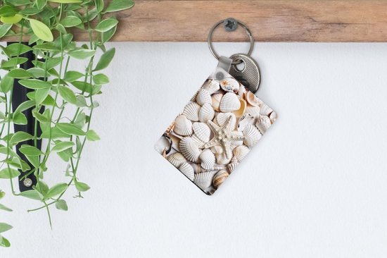 Sleutelhanger - Schelpen - Zeester - Strand - Uitdeelcadeautjes - Plastic