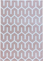 Modern laagpolig vloerkleed Costa - roze 3524 - 160x230 cm