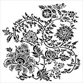 The Crafter's Workshop Stencil - 15x15cm - Aziatische flora