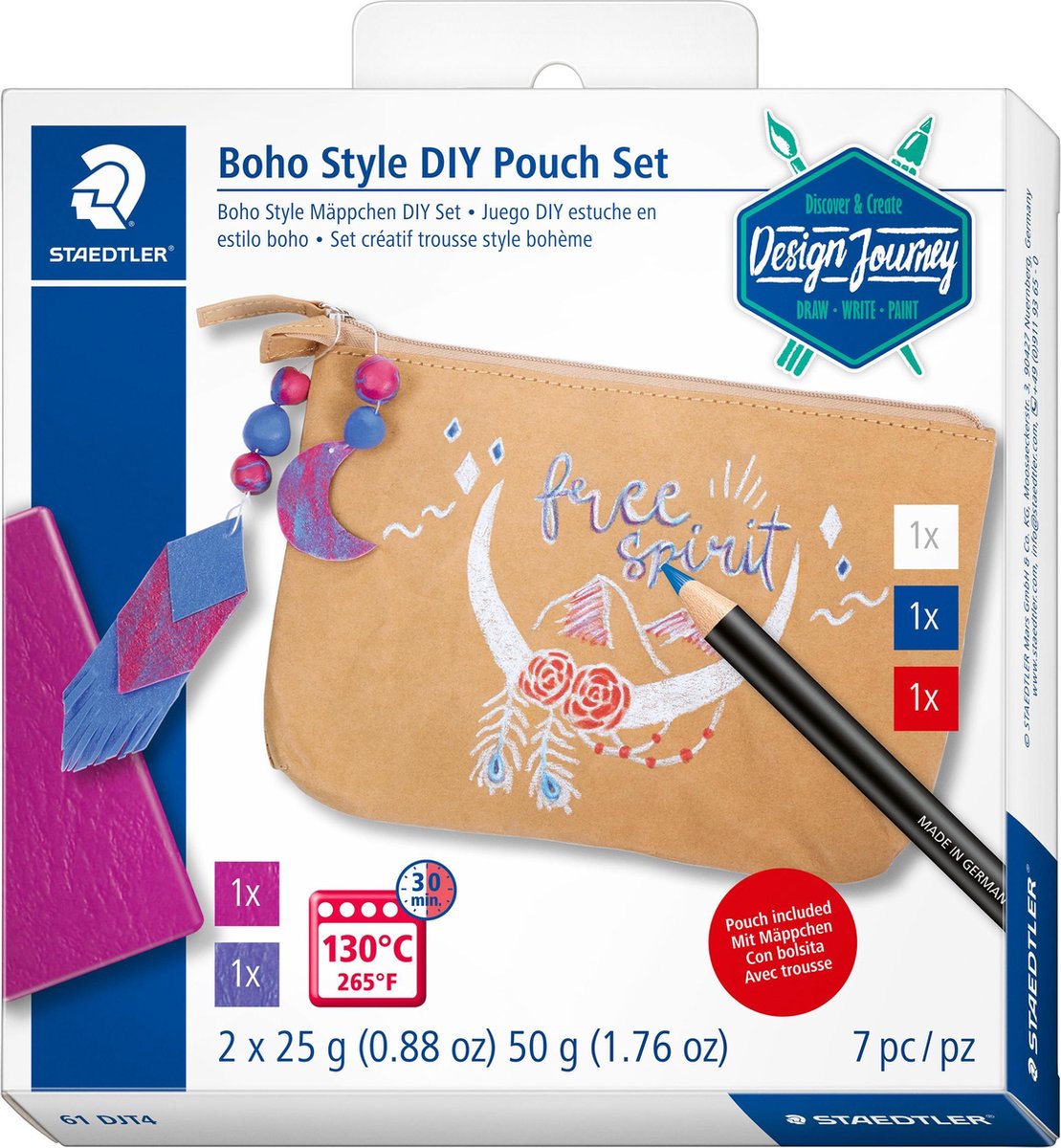Staedtler Boho style DIY pouch set