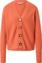 Kaffe gebreid vest fabiola Abrikoos-L