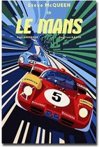 24 Hours Of Le Mans Origineel Print Poster Wall Art Kunst Canvas Printing Op Papier Living Decoratie 30x45cm Multi-color