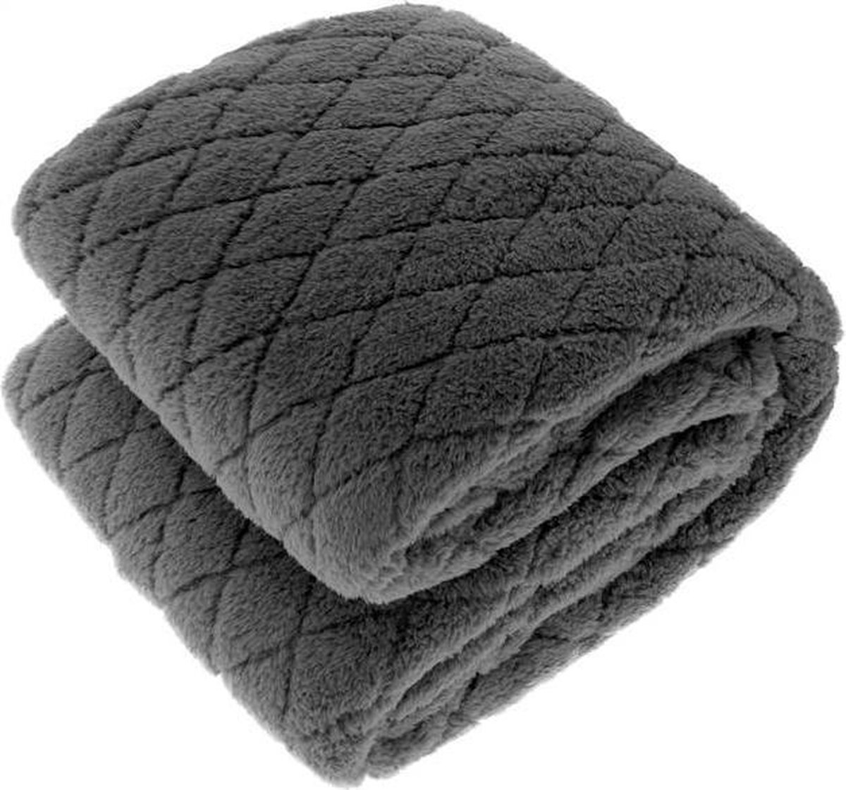 Unique Living Ezra - Fleece - Plaid - XL - 220x240 cm - Dark Grey