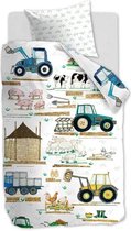 Beddinghouse Kids Farm - Flanelle - Housse de couette - Simple - 140x200/220 cm - Wit