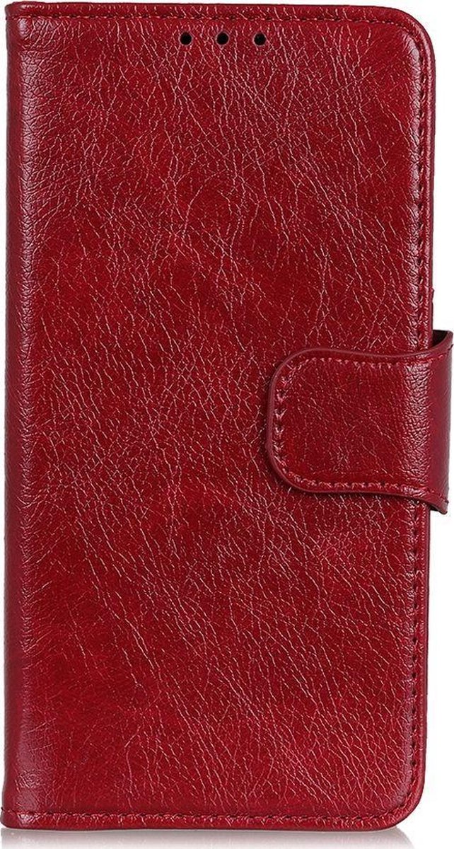 Mobigear Telefoonhoesje geschikt voor Apple iPhone 13 Pro Max Hoesje | Mobigear Classy Bookcase Portemonnee | Pasjeshouder voor 2 Pasjes | Telefoonhoesje voor Pinpas / OV Kaart / Rijbewijs - Rood