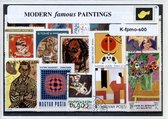Beroemde moderne schilderijen – Luxe postzegel pakket (A6 formaat) : collectie van verschillende postzegels van beroemde moderne schilderijen – kan als ansichtkaart in een A6 envel