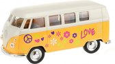 hippie Volkswagen bus geel 10,5 cm