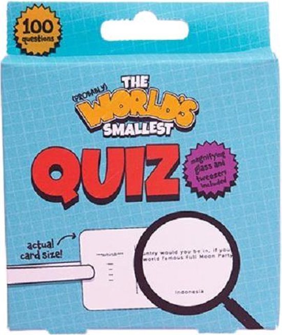 Afbeelding van het spel quiz Worlds Smallest papier blauw 102-delig
