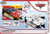 legpuzzel/kleurplaat Cars junior karton 100 stuks