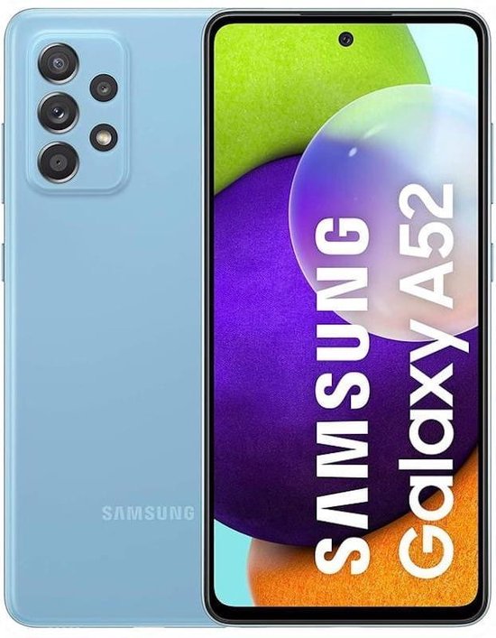 Samsung Galaxy A52 5G blauw 256GB smartphone 6,5″ Super AMOLED FHD+ scherm 64MP camera IP67 waterdicht
