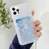 Shell-textuur TPU-beschermhoes met kaartsleuf voor iPhone 12 Pro Max (wit)
