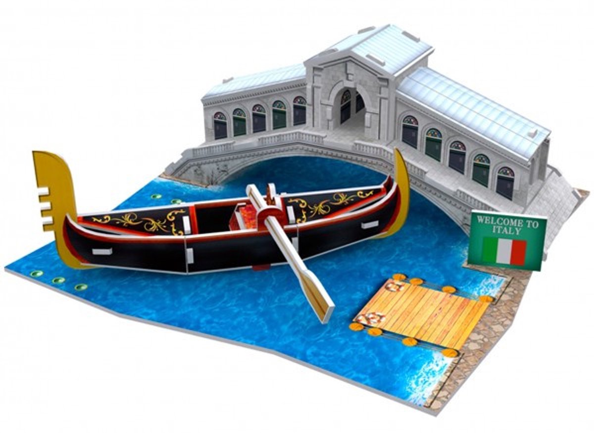 Cubicfun 3d Puzzel Rialto Bridge Italy 16,5 Cm Foam 29 Stukjes