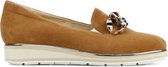 Softwaves Vrouwen Suède Instapschoenen / Damesschoenen / Instapper 7.63.16 - Cognac - Maat  42