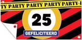 Affiche clôture Anniversaire - 25 Ans - Anniversaire - 200x100 cm - Toile de jardin - Décoration anniversaire - Bannière