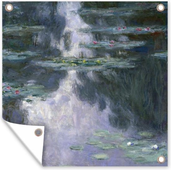 Tuinposters Waterlelies - Claude Monet - 50x50 cm - Tuindoek - Buitenposter