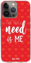 Casetastic Apple iPhone 13 Pro Hoesje - Softcover Hoesje met Design - All you need is me Print