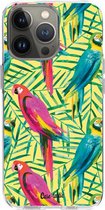 Casetastic Apple iPhone 13 Pro Hoesje - Softcover Hoesje met Design - Tropical Parrots Print