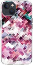 Casetastic Apple iPhone 13 Hoesje - Softcover Hoesje met Design - Watercolor Cubes Print