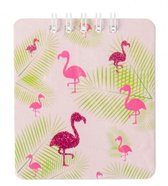 notitieboekje flamingo roze