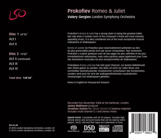 London Symphony Orchestra - Romeo & Juliet (CD)