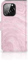 GSM Hoesje iPhone 13 Pro Flip Case Marble Pink