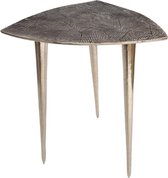 Sunfield bijzettafel | metalen decoratietafel Alster | 35x46x35 cm driehoekig | klassiek design aluminium | zilver