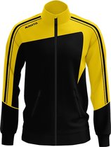 Masita | Trainingsjack Forza - Ademend en Licht - Zwart-Geel - 140