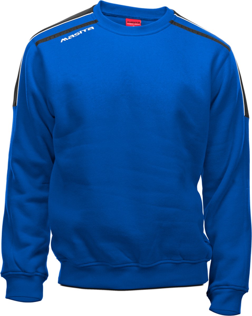 Masita | Striker Sweater - Ronde hals - Duurzaam Materiaal - korenblauw/zwart - 128
