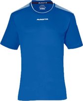 Masita | Sportshirt Heren & Dames Korte Mouw - Sevilla - Lichtgewicht Elastisch Voetbalshirt - Royal Blauw-Wit - 116