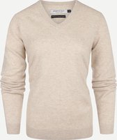 Steppin' Out Herfst/Winter 2021 Trui Fine Merino Vneck Vrouwen - Regular Fit - Wol - Beige (S)